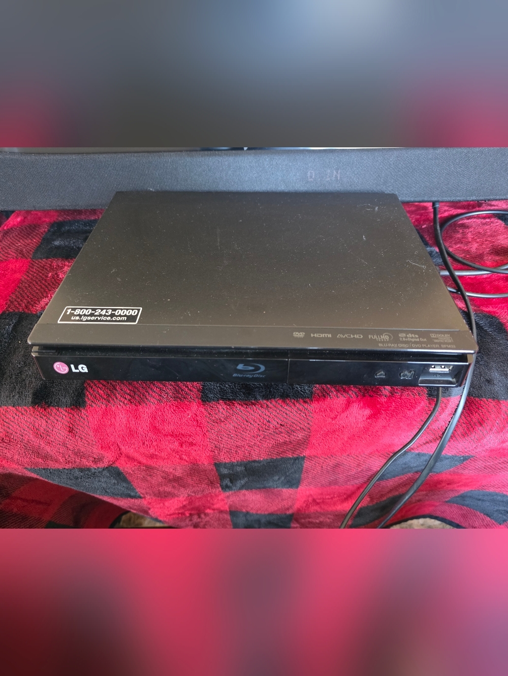 LG Blu-ray Player in Black